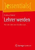 Cover-Bild zum Titel 'Lehrer werden' von 'Andreas Romer'
