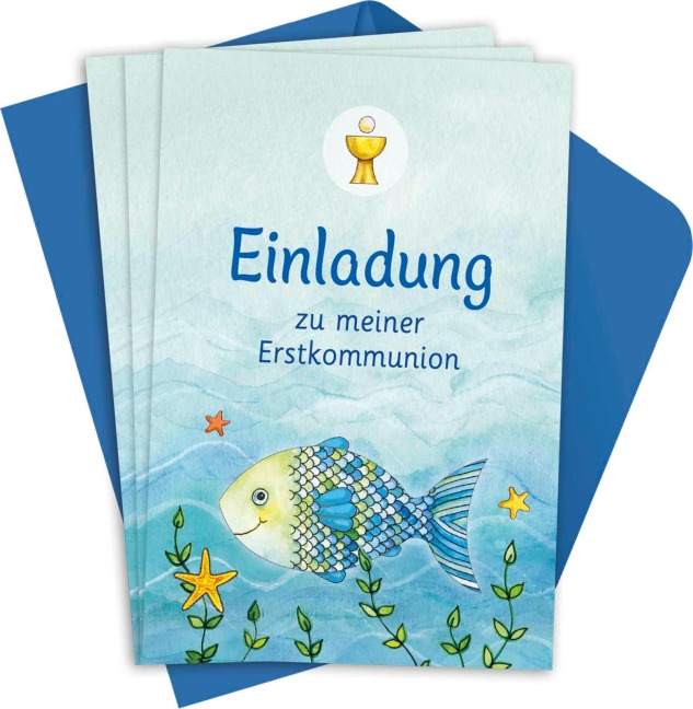 Der Wunschfisch - Einladungskarten zur Erstkommunion - 