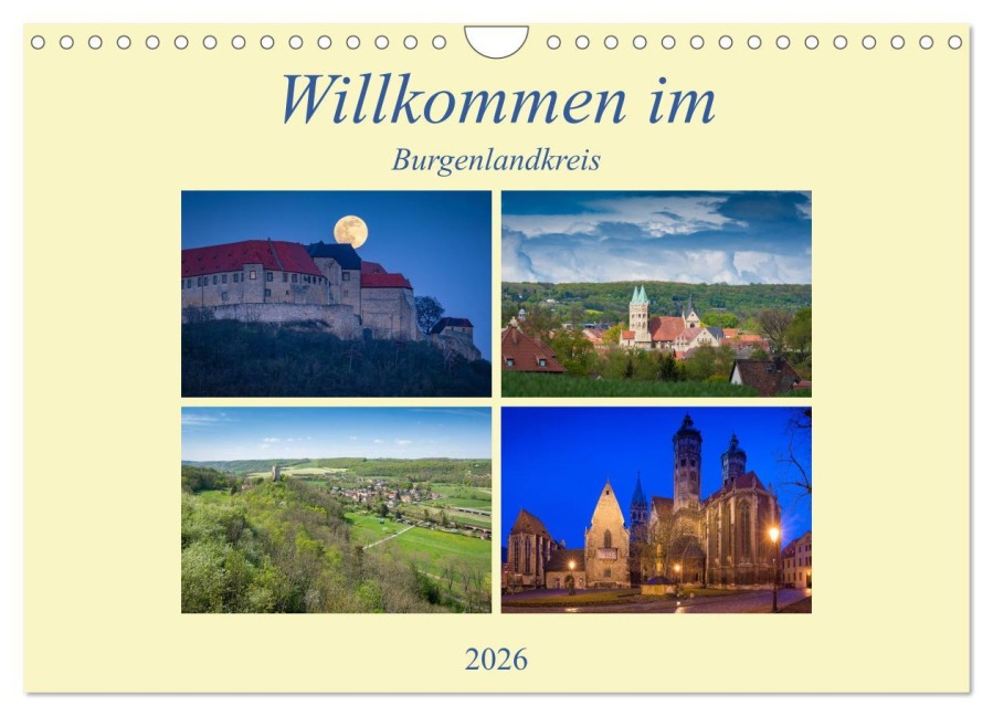 Willkommen im Burgenlandkreis (Wandkalender 2026 DIN A4 quer), CALVENDO Monatskalender - Martin Wasilewski