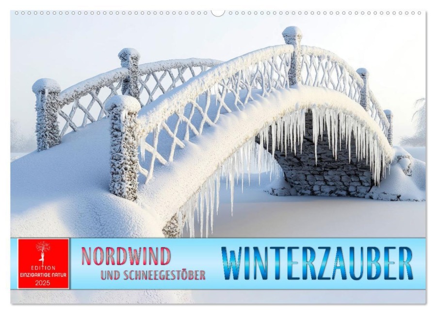 Winterzauber - Nordwind und Schneegestöber (Wandkalender 2026 DIN A2 quer), CALVENDO Monatskalender - Peter Roder