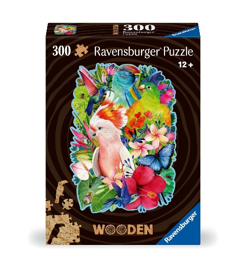 Wooden Puzzle 300 Teile - Exotische Vögel - 