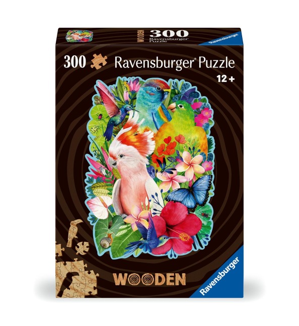 Wooden Puzzle 300 Teile - Exotische Vögel - 
