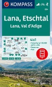 Cover-Bild zum Titel 'KOMPASS Wanderkarte 054 Lana, Etschtal / Lana, Val d¿Adige 1:25.000' von ''