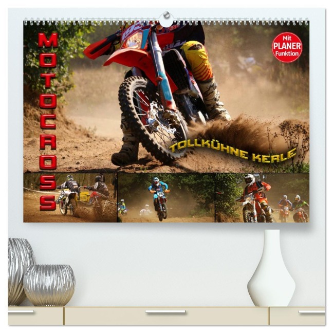 Motocross - tollkühne Kerle (hochwertiger Premium Wandkalender 2026 DIN A2 quer), Kunstdruck in Hochglanz - Renate Bleicher