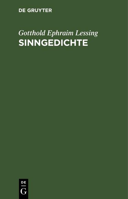 Sinngedichte - Gotthold Ephraim Lessing