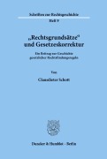 Cover-Bild zum Titel '"Rechtsgrundsätze" und Gesetzeskorrektur.' von 'Clausdieter Schott'