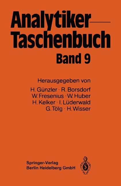 Analytiker-Taschenbuch - Helmut Günzler, Rolf Borsdorf, Wilhelm Fresenius, Walter Huber, Hans Kelker