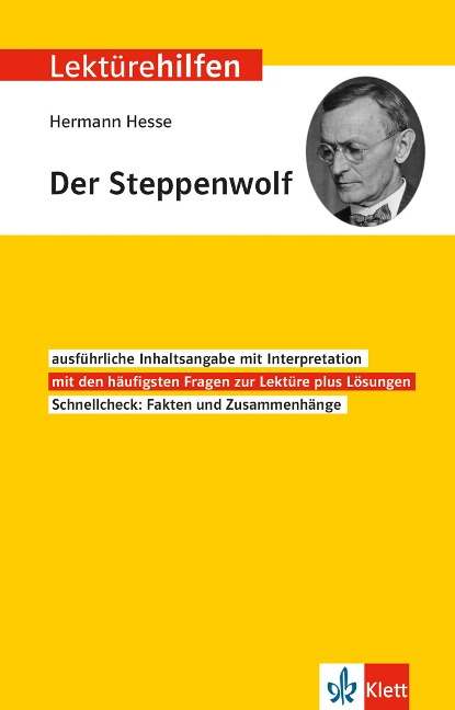 Klett Lektürehilfen Hermann Hesse "Der Steppenwolf" - 