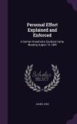 Cover-Bild zum Titel 'Personal Effort Explained and Enforced' von 'Daniel Wise'