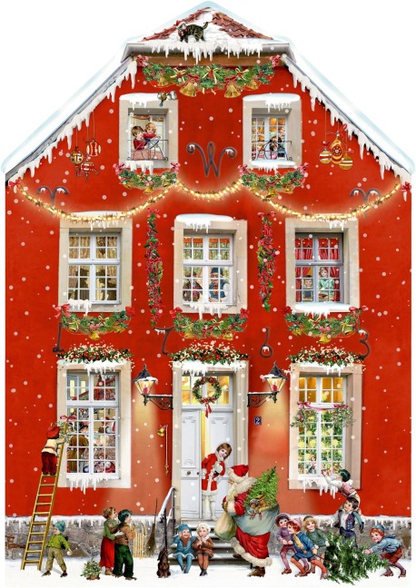 A3-Wand-Adventskalender - Weihnachten bei uns Zuhaus - 