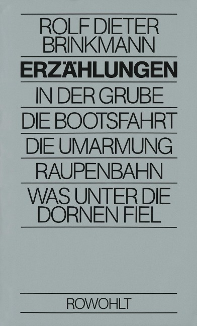 Erzählungen - Rolf Dieter Brinkmann