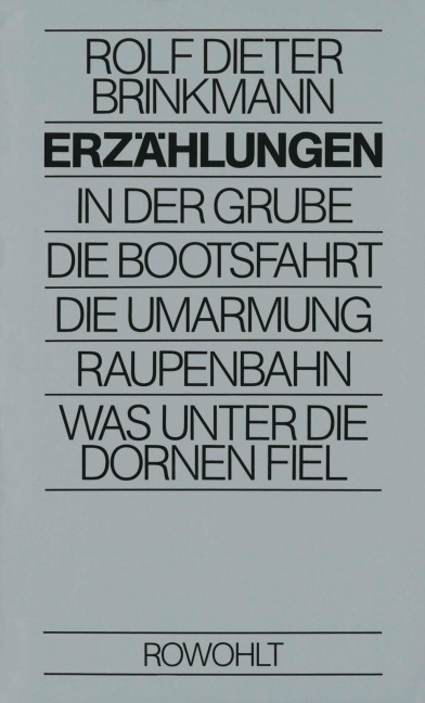 Erzählungen - Rolf Dieter Brinkmann