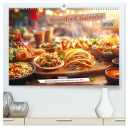 Cover-Bild zum Titel 'Streetfood Kalender - Einfache Rezepte aus den Straßenküchen der Welt (hochwertiger Premium Wandkalender 2026 DIN A2 quer), Kunstdruck in Hochglanz' von 'Mb Fotografie'