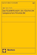 Cover-Bild zum Titel 'Das Rücktrittsrecht des Käufers im Europäischen Privatrecht' von 'Juan Carlos Dastis'