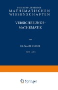 Cover-Bild zum Titel 'Versicherungsmathematik' von 'Walter Saxer'