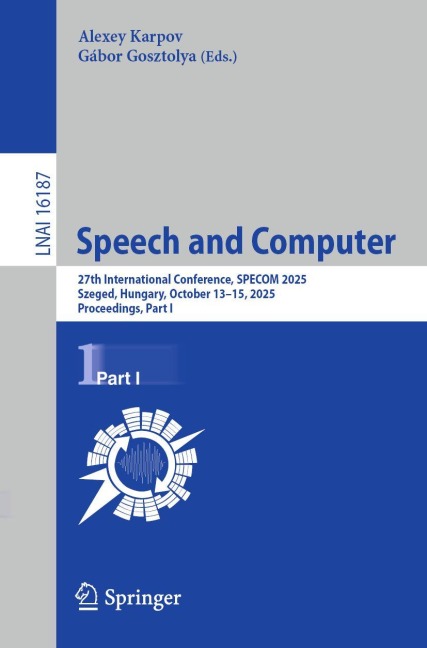 Speech and Computer - 