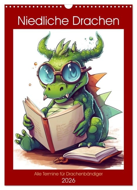 Niedliche Drachen (Wandkalender 2026 DIN A3 hoch), CALVENDO Monatskalender - Kerstin Waurick