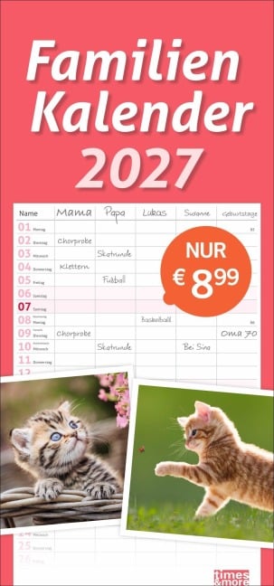 times&more Katzen Familienplaner 2027 - 