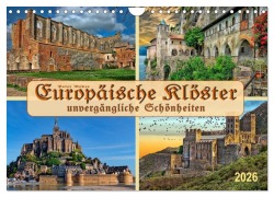 Cover-Bild zum Titel 'Europäische Klöster - unvergängliche Schönheiten (Wandkalender 2026 DIN A4 quer), CALVENDO Monatskalender' von 'Peter Roder'