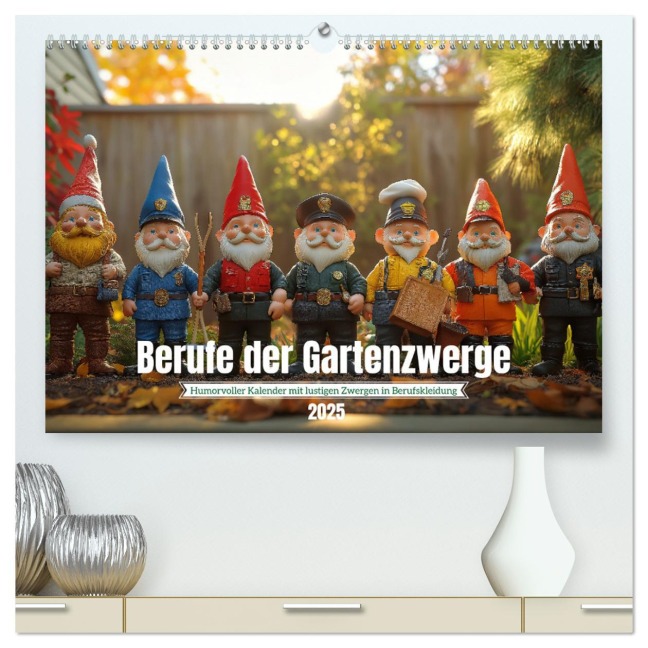 Berufe der Gartenzwerge (hochwertiger Premium Wandkalender 2025 DIN A2 quer), Kunstdruck in Hochglanz - Mb Fotografie