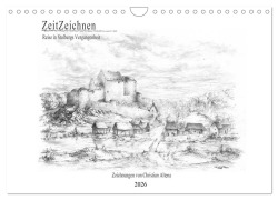 Cover-Bild zum Titel 'ZeitZeichnen - Reise in Stolbergs Vergangenheit (Wandkalender 2026 DIN A4 quer), CALVENDO Monatskalender' von 'Christian Altena'