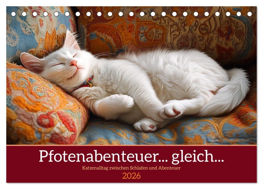 Pfotenabenteuer gleich (Tischkalender 2026 DIN A5 quer), CALVENDO Monatskalender - Kerstin Waurick