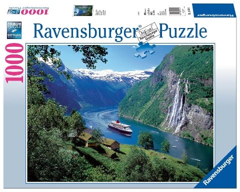Norwegischer Fjord. Puzzle 1000 Teile - 