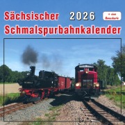 Cover-Bild zum Titel 'Sächsischer Schmalspurbahnkalender 2026' von 'Thomas Böttger'