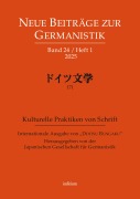 Cover-Bild zum Titel 'Neue Beiträge zur Germanistik, Band 24 / Heft 1 / 2025' von ''