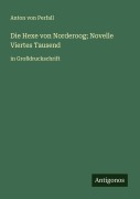 Cover-Bild zum Titel 'Die Hexe von Norderoog; Novelle Viertes Tausend' von 'Anton von Perfall'