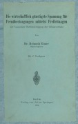 Cover-Bild zum Titel 'Die wirtschaftlich günstigste Spannung für Fernübertragungen mittelst Freileitungen' von 'H. Eimer'