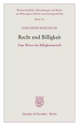 Cover-Bild zum Titel 'Recht und Billigkeit' von 'Karlheinz Muscheler'
