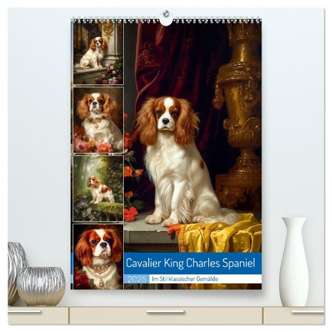 Cavalier King Charles Spaniel (hochwertiger Premium Wandkalender 2025 DIN A2 hoch), Kunstdruck in Hochglanz - Steffen Gierok-Latniak