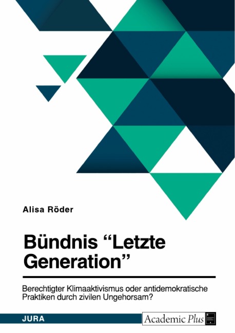 Bündnis "Letzte Generation". Berechtigter Klimaaktivismus oder antidemokratische Praktiken durch zivilen Ungehorsam? - Alisa Röder