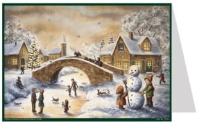 Postkarten-Adventskalender "An der Brücke" - V. Sellmer