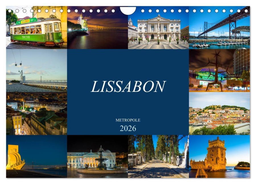 Metropole Lissabon (Wandkalender 2026 DIN A4 quer), CALVENDO Monatskalender - Dirk Meutzner