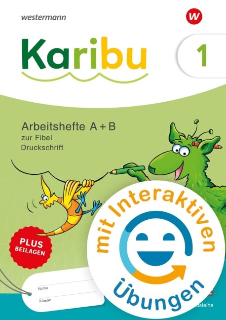 Karibu - Paket Arbeitshefte 1 (A+B) Druckschrift mit interaktiven Übungen zur Fibel Ausleihe plus Beilagen 1b - 