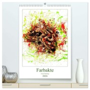 Cover-Bild zum Titel 'Farbakte - Action Paintings (hochwertiger Premium Wandkalender 2026 DIN A2 hoch), Kunstdruck in Hochglanz' von 'Detlef Bradel'