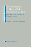 Cover-Bild zum Titel 'Error Prevention and Well-Being at Work in Western Europe and Russia' von ''