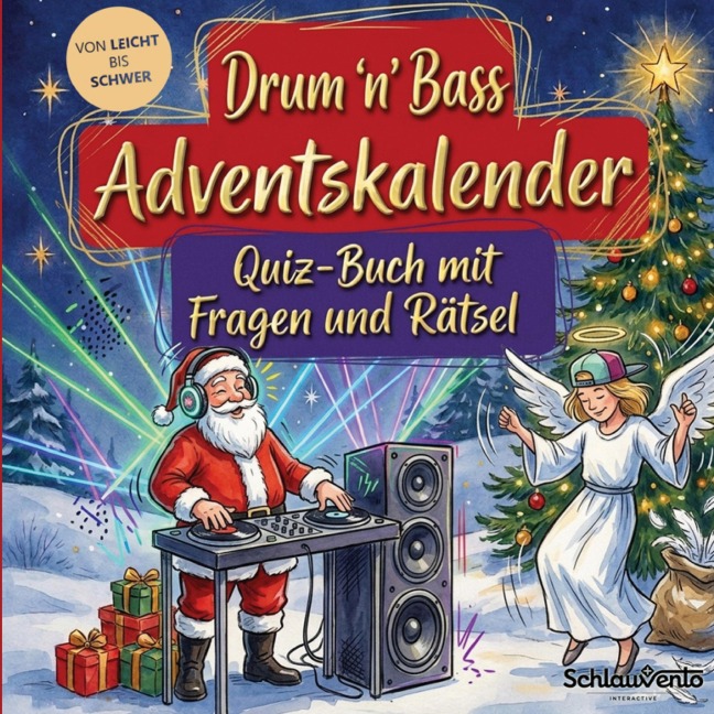 Drum and Bass-Adventskalender: Quiz-Buch mit Fragen und Rätsel - Schlauvento Interactive