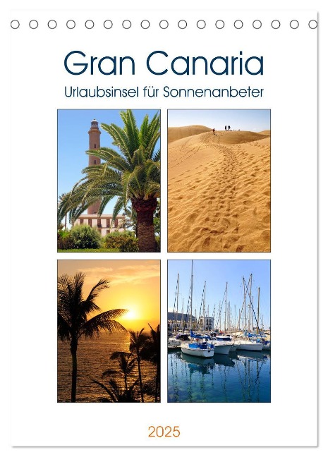 Gran Canaria - Urlaubsinsel für Sonnenanbeter (Tischkalender 2025 DIN A5 hoch), CALVENDO Monatskalender - Anja Frost