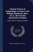 Cover-Bild zum Titel 'Clerical Tenure of Fellowships' von 'Frederick Meyrick'
