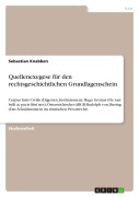 Cover-Bild zum Titel 'Quellenexegese für den rechtsgeschichtlichen Grundlagenschein' von 'Sebastian Knabben'