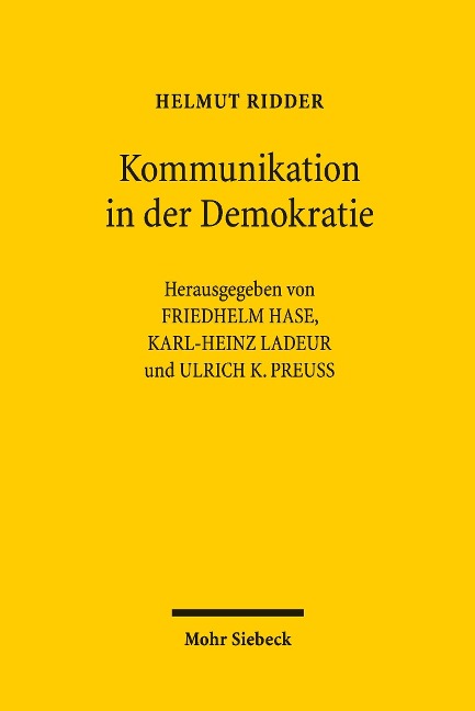 Kommunikation in der Demokratie - Helmut Ridder