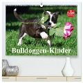 Bulldoggen-Kinder (hochwertiger Premium Wandkalender 2025 DIN A2 quer), Kunstdruck in Hochglanz - Elisabeth Stanzer