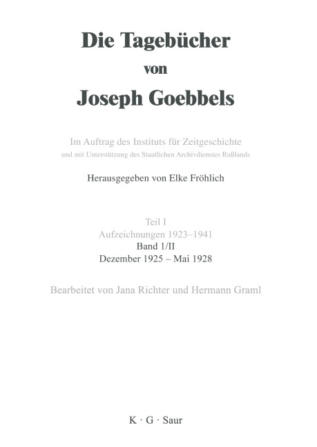 Dezember 1925 - Mai 1928 - 