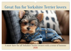 Great fun for Yorkshire Terrier lovers (Wall Calendar 2026 DIN A2 landscape), CALVENDO 12 Month Wall Calendar - Peter Ruebsamen