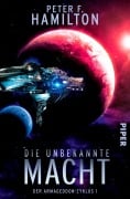 Cover-Bild zum Titel 'Die unbekannte Macht' von 'Peter F. Hamilton'