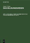 Cover-Bild zum Titel 'Der radikale Zweifel in seiner Bedeutung für den Philosophie-Unterricht' von 'August Messer'