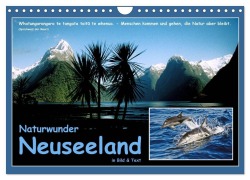 Cover-Bild zum Titel 'Naturwunder Neuseeland - in Bild und Text (Wandkalender 2026 DIN A4 quer), CALVENDO Monatskalender' von 'Ferry Böhme'